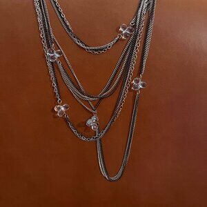 Ann Taylor Loft mixed metals chain necklace